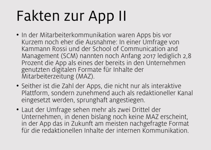 Fakten zur App II